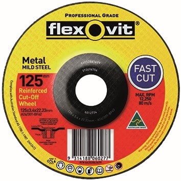 DISC CUTOFF 125MM X 3.4MM X 22MM D/C