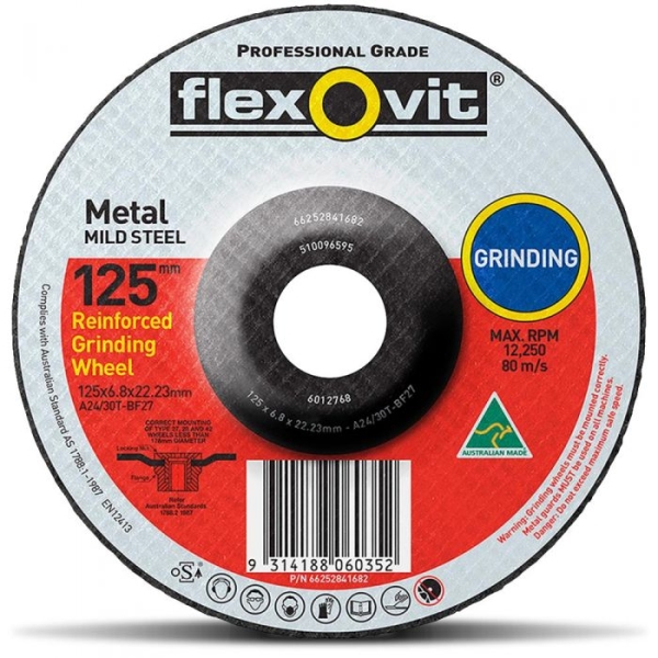 DISC GRIND 125MM X 6.8MM X 22MM D/C GP