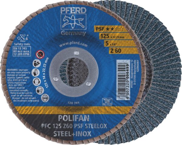 DISC FLAP (CONICAL) - Z60 GRIT 125MM