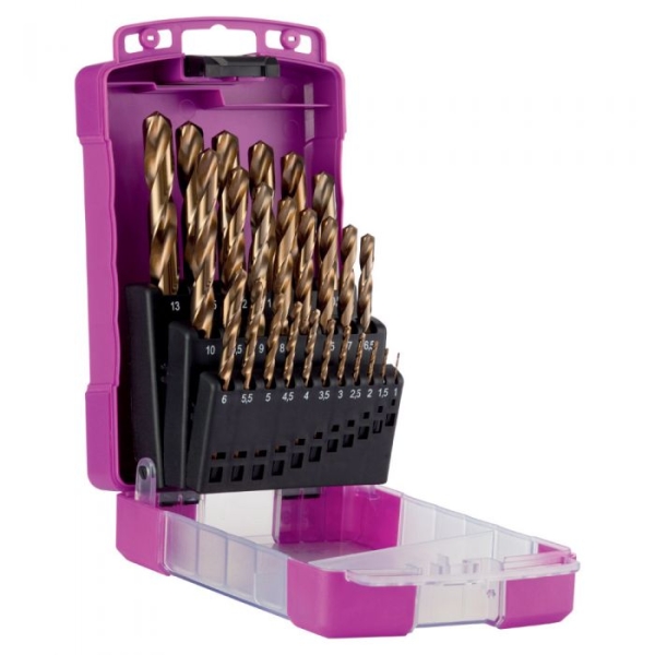 DRILL COBALT 25PCE SET  2.0-13.00X0.5MM