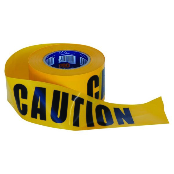 PRO CHOICE TAPE BARRICADE YELLOW/BLACK CAUTION 100MTR X 75MM