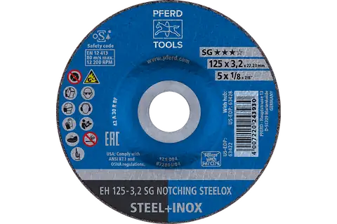 PFERD NOTCHING CUTTING DISC 125X3.2MM A46 SG-INOX