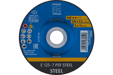PFERD DISC FASTGRIND PSF STEEL 125MM X 7MM 10 PACK GRINDING DISCS