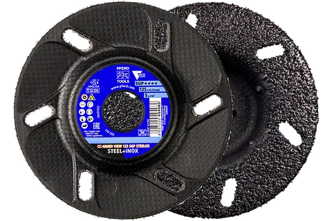 PFERD CC-GRIND VIEW 125 SGP STEELOX GRINDING DISC FOR METAL AND STEEL