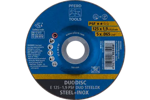 PFERD DUO GRINDING DISC E180X3.5MM PSF STEELOX