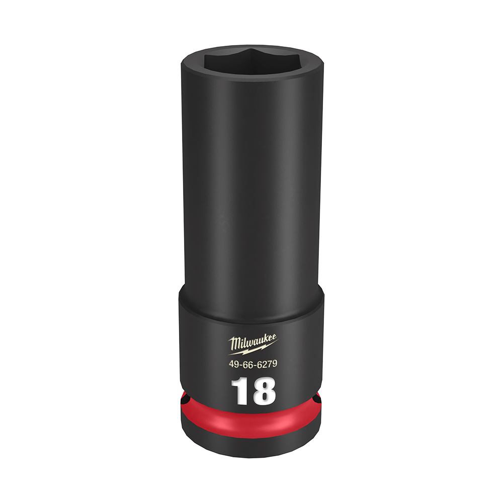 MILWAUKEE SHOCKWAVE 1/2" DRIVE 18MM DEEP 6 POINT IMPACT SOCKET