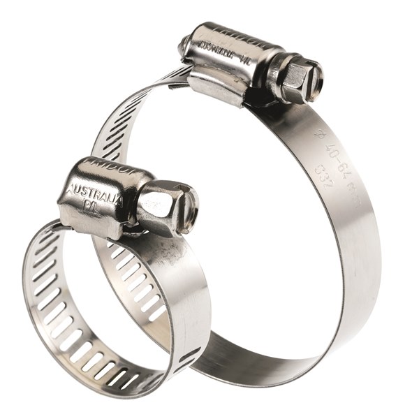 TRIDON CLAMP S/S 13-25MM CARDED PACK OF 2 - DURABLE INDUSTRIAL CLAMPS