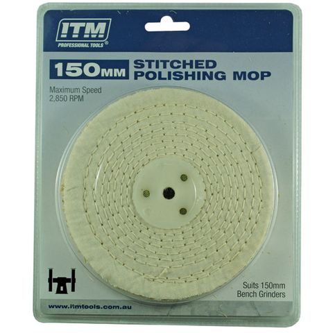 ITM POLISHING MOP STITCHED 50 FOLD 150X25MM FOR INDUSTRIAL USE