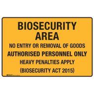 BRADY NO ENTRY AUTHORISED METAL SIGN 300X225MM INDUSTRIAL SAFETY