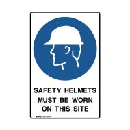 BRADY METAL SIGN 450X300MM AIR FED HELMET MUST BE WORN