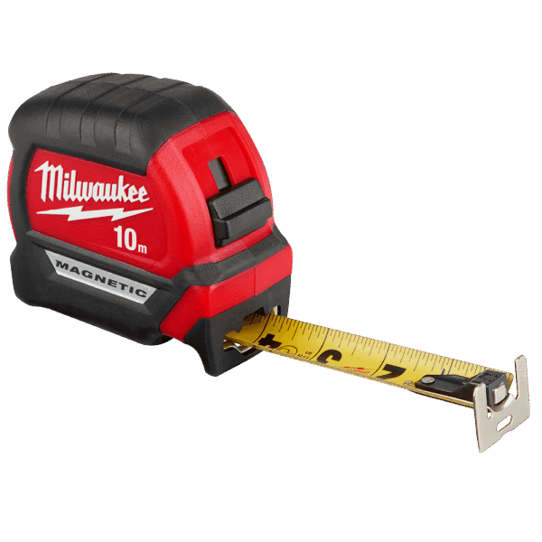 MILWAUKEE 10M COMPACT MAG TAPE MEASURE DURABLE AND ACCURATE