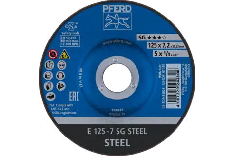 PFERD GRINDING WHEEL E 76X6.3X10MM SG STEEL