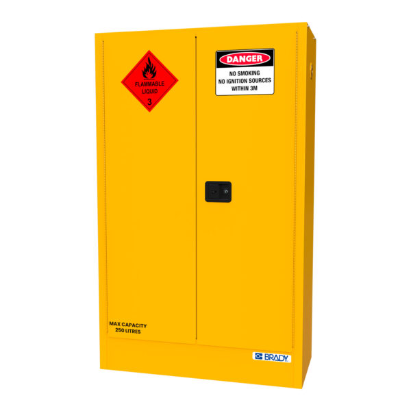 BRADY 250L FLAMMABLE LIQUID CABINET YELLOW