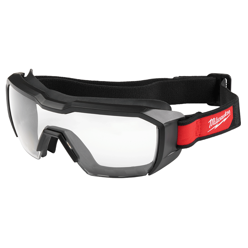 MILWAUKEE VENTED LOW PROFILE CLEAR SAFETY GOGGLES FOR INDUSTRIAL USE