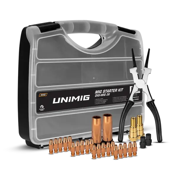 UNIMIG BINZEL STYLE DIGITAL 26 MIG TORCH CONSUMABLES STARTER KIT