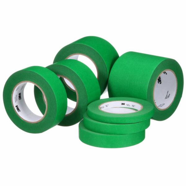 3M UV RESISTANT GREEN MASKING TAPE, 48 MM X 55 M, 24 ROLLS/