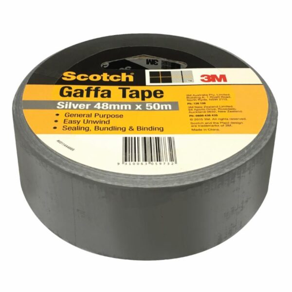 3M SCOTCH GAFFA TAPE 933 SILVER 48MM X 50M HEAVY DUTY INDUSTRIAL TAPE
