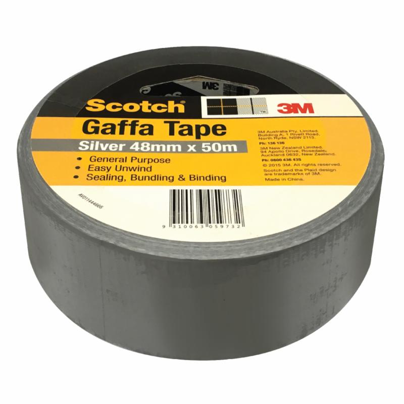 3M SCOTCH GAFFA TAPE 933 SILVER 48MM X 50M HEAVY DUTY INDUSTRIAL TAPE