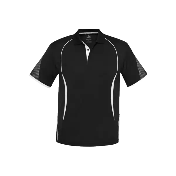 BIZ COLLECTION RAZOR POLO MENS BLACK/WHITE
