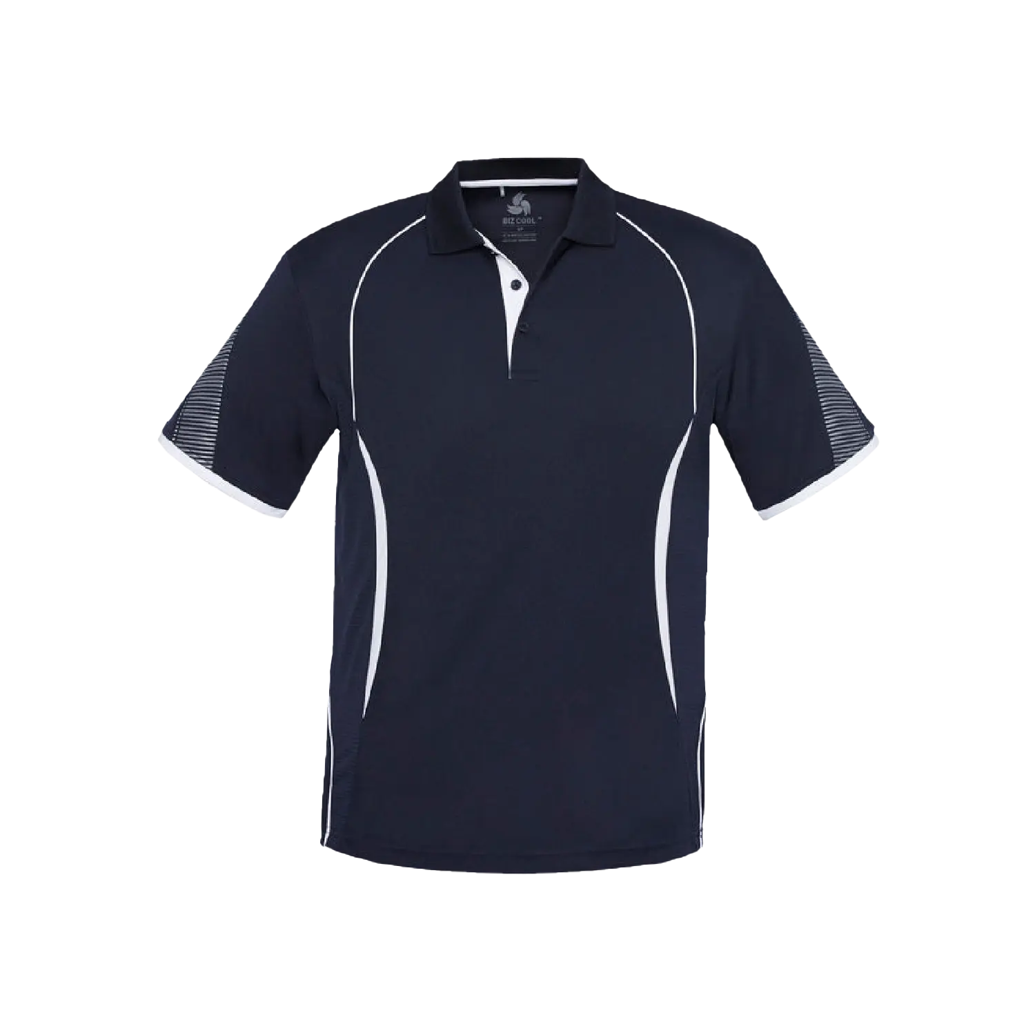 BIZ COLLECTION RAZOR POLO MENS NAVY/WHITE
